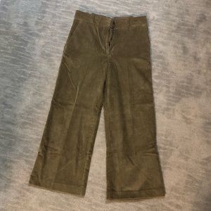 New Mango corduroy wide leg cropped pants